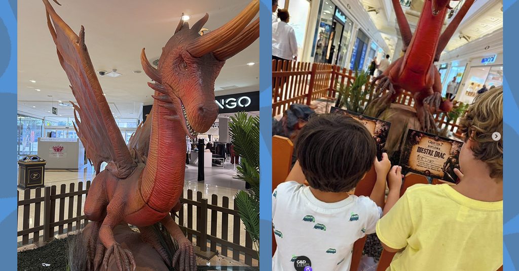 Interactive dragon exhibition for families